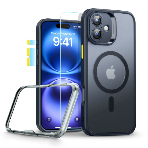 CAPA+PELICULA ESR CLASSIC PRO SET HALOLOCK MAGSAFE IPHONE 16 FROSTED BLACK