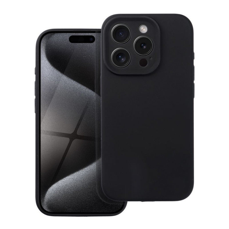 CAPA FORCELL SILICONE 2mm IPHONE 15 PRO Max PRETO