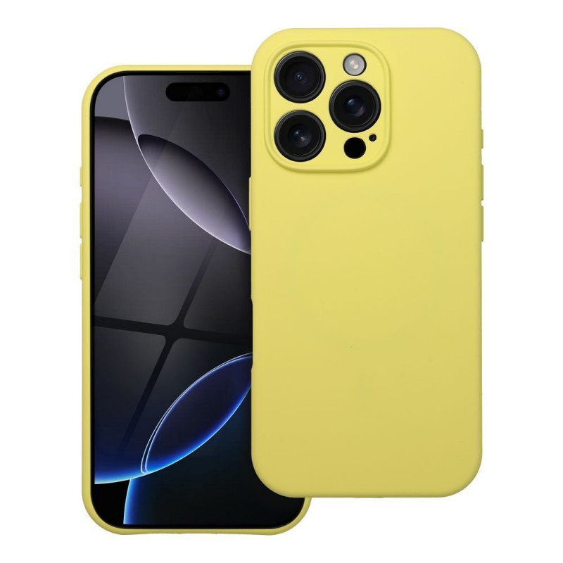 CAPA FORCELL SILICONE 2mm IPHONE 15 PRO Max MagSafe AMARELO