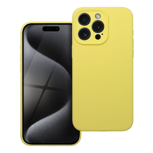 CAPA FORCELL SILICONE 2mm IPHONE 15 PRO Max AMARELO