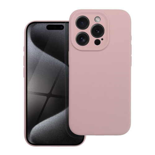 CAPA FORCELL SILICONE 2mm IPHONE 15 PRO SAND PINK