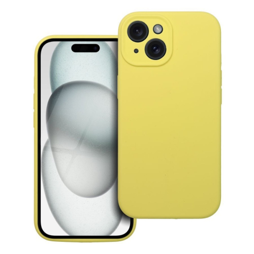 CAPA FORCELL SILICONE 2mm IPHONE 15 AMARELO