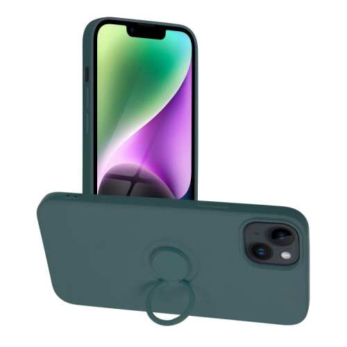 CAPA FORCELL SILICONE RING IPHONE 14 Plus VERDE