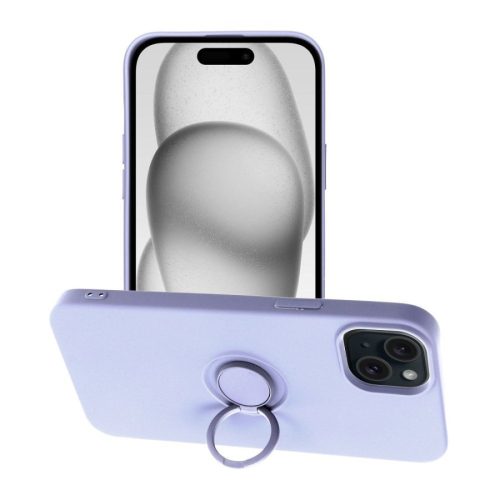 CAPA FORCELL SILICONE RING IPHONE 15 Plus ROXO