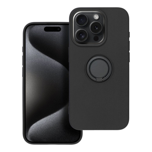 CAPA FORCELL SILICONE RING IPHONE 15 PRO PRETO