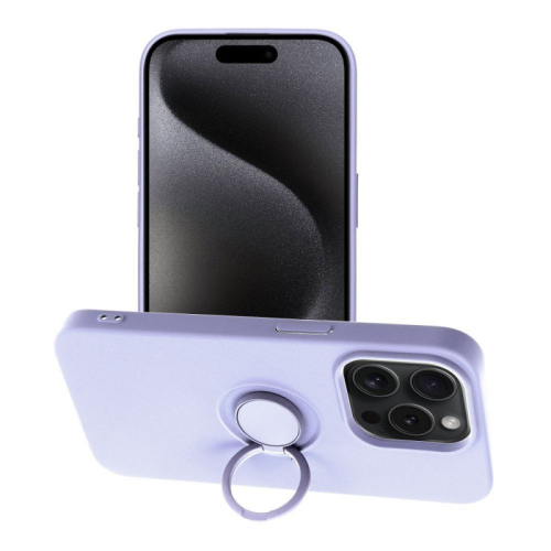 CAPA FORCELL SILICONE RING IPHONE 15 PRO ROXO