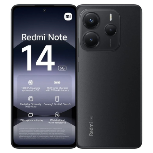 XIAOMI REDMI NOTE 14 5G 8GB/256GB MIDNIGHT BLACK