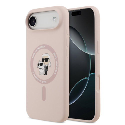 CAPA KARL LAGERFELD SILICONE CHOUPETTE MAGSAFE IPHONE 17 AIR PINK