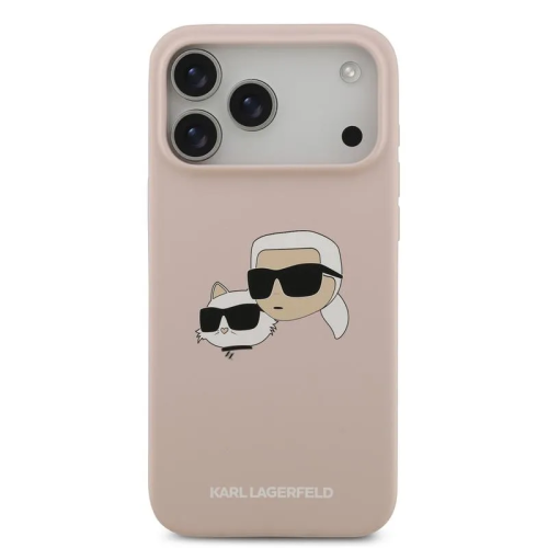 CAPA KARL LAGERFELD SILICONE DOUBLE HEADS IPHONE 17 PRO PINK