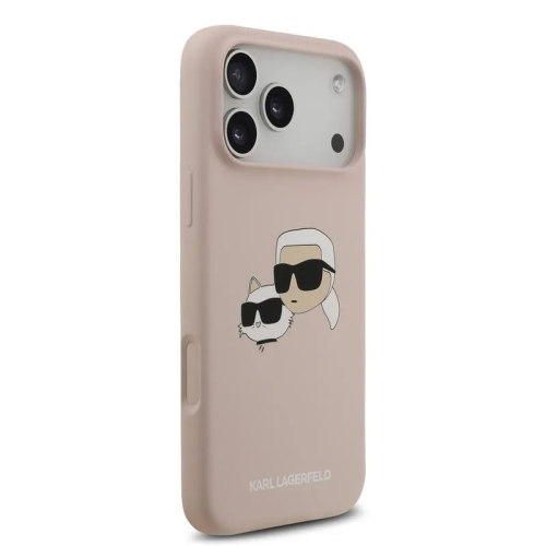 CAPA KARL LAGERFELD SILICONE DOUBLE HEADS IPHONE 17 PRO PINK