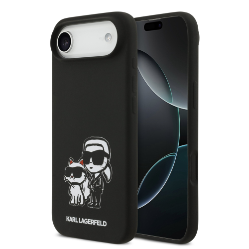 CAPA KARL LAGERFELD SILICONE DOUBLE HEADS IPHONE 17 AIR BLACK