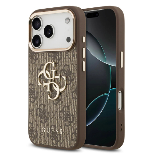 CAPA GUESS IPHONE 17 PRO MAX MAGSAFE LOGO GOLD FRAME