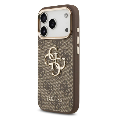 CAPA GUESS IPHONE 17 PRO MAX MAGSAFE LOGO GOLD FRAME