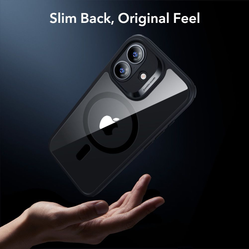 PACK ESR CAPA HYBRID MAGSAFE + PELICULA IPHONE 17 CLEAR BLACK