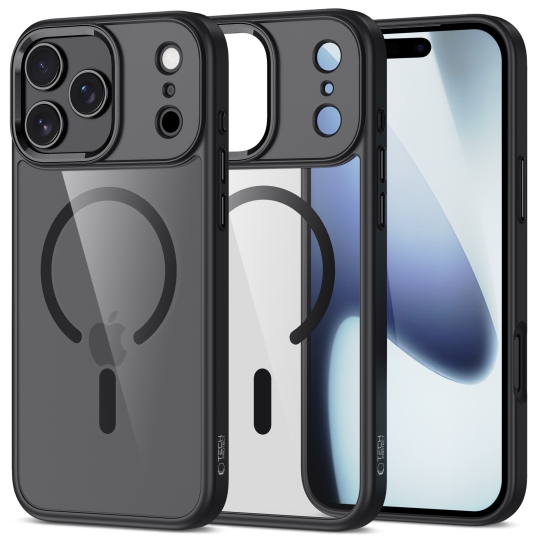 CAPA TECH-PROTECT MAGSAFE IPHONE 17 PRO PRETO/TRANSPARENTE