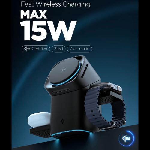 SPIGEN ESSENTIAL QI2 3 EM 1 WIRELESS CHARGER