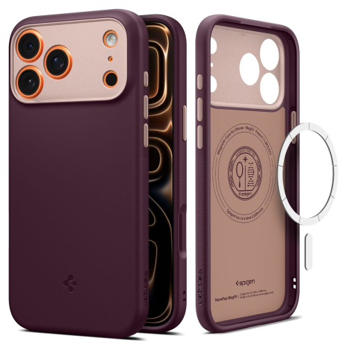 CAPA SPIGEN NANO POP MAGSAFE IPHONE 17 PRO MAX BURGUNDY BEAN