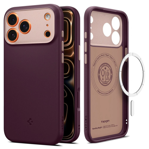 CAPA SPIGEN NANO POP MAGSAFE IPHONE 17 PRO BURGUNDY BEAN