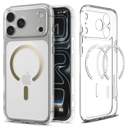 CAPA SPIGEN ULTRA HYBRID MAG FIT IPHONE 17 PRO MAX CLEAR GOLD (ACS10284)