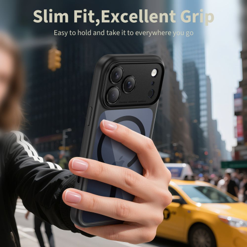 CAPA TECH-PROTECT MAGPEAK MAGSAFE CC IPHONE 17 PRO MAX BLACK CLEAR 