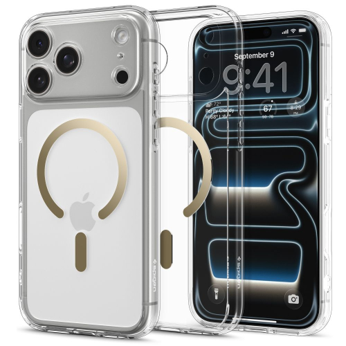 CAPA SPIGEN ULTRA HYBRID MAG FIT IPHONE 17 PRO CLEAR GOLD (ACS10348)