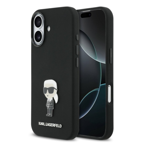 CAPA KARL LAGERFELD SILICONE IPHONE 17 PRETA