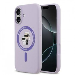 CAPA KARL LAGERFELD SILICONE IPHONE 17 COM MAGSAFE ROXA