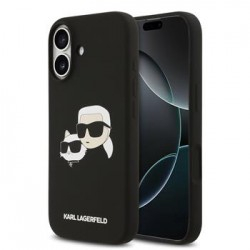 CAPA KARL LAGERFELD SILICONE IPHONE 17 COM MAGSAFE PRETA
