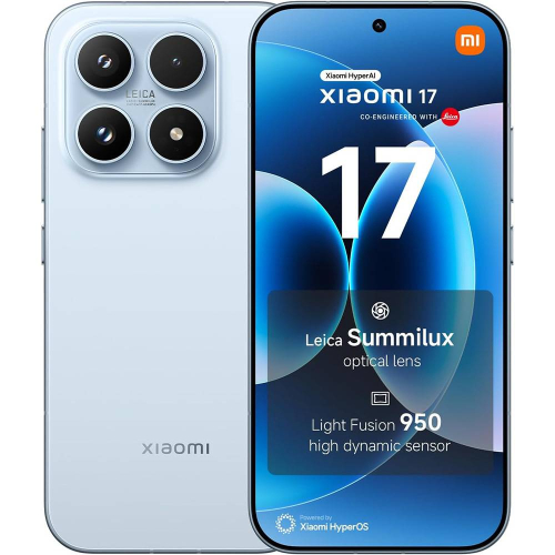 XIAOMI 17 12GB/512GB AZUL (3nm 4.6Ghz | 6.3" 1.5K 120Hz | 50MP Leica | 6330mAh 100W)