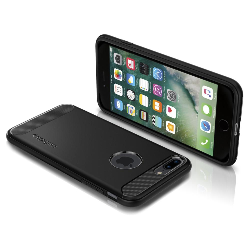 CAPA SPIGEN IPHONE 7/8 PLUS RUGGED ARMOR BLACK (043CS20485)