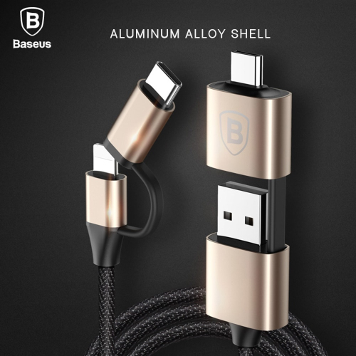BASEUS - CABO MULTIFUNCIONAL 5 EM 1 NYLON BLACK