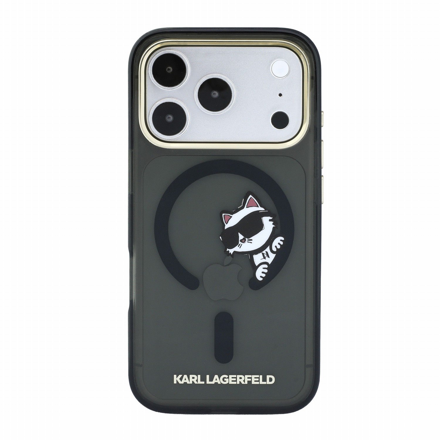 Capa Karl Lagerfeld IML Choupette Peekaboo Magsafe iPhone 17 Pro/18 Pro Preto