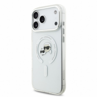 .Capa Karl Lagerfeld IML K&CH Heads Metal Frame MagSafe iPhone 17 Pro Max/ 18 Pro Max clear