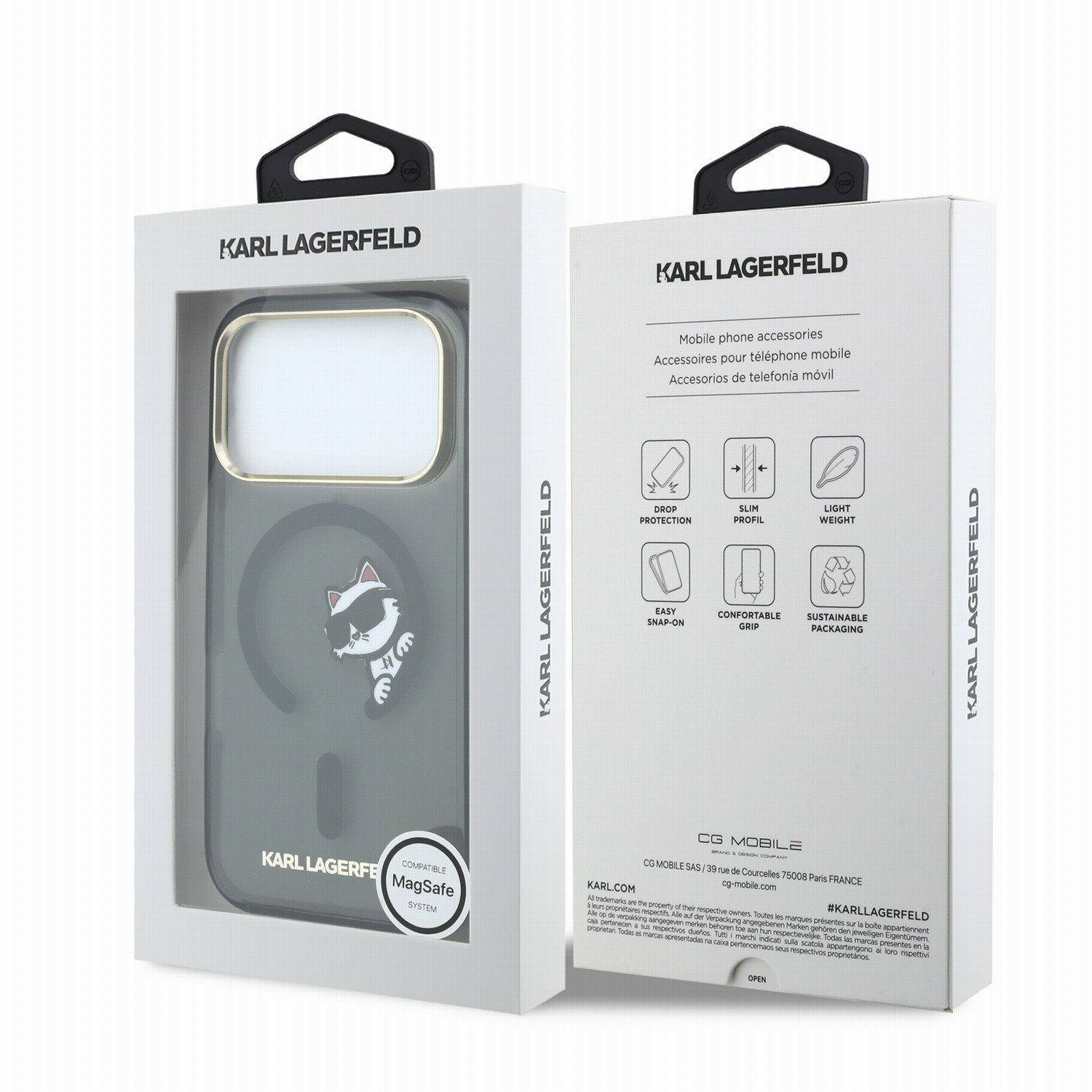 Capa Karl Lagerfeld IML Choupette Peekaboo Magsafe Apple iPhone 18 Pro Max / 17 Pro Max Transparente