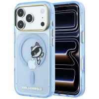 Capa Karl Lagerfeld  IML Choupette Peekaboo Magsafe iPhone 17 Pro Max/ 18 Pro Max Azul