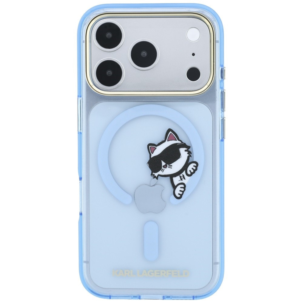 Capa Karl Lagerfeld  IML Choupette Peekaboo Magsafe iPhone 17 Pro Max/ 18 Pro Max Azul