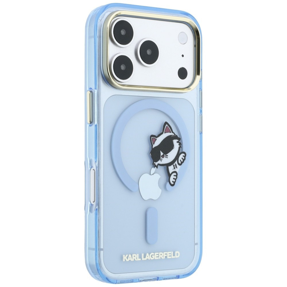 Capa Karl Lagerfeld  IML Choupette Peekaboo Magsafe iPhone 17 Pro Max/ 18 Pro Max Azul