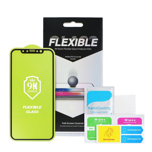 PELICULA  VIDRO 5D NANO FLEXIBLE FULL GLUE  BLACK IPHONE 7/8 PLUS
