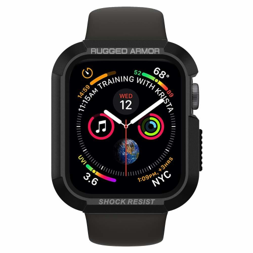 CAPA SPIGEN RUGGED ARMOR BLACK APPLE WATCH 40MM 4/5/6/SE (061CS24480)