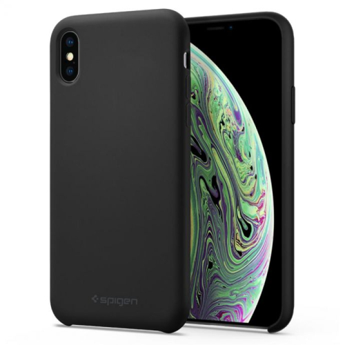 CAPA SPIGEN IPHONE XS MAX SILICONE FIT BLACK (065CS25653)