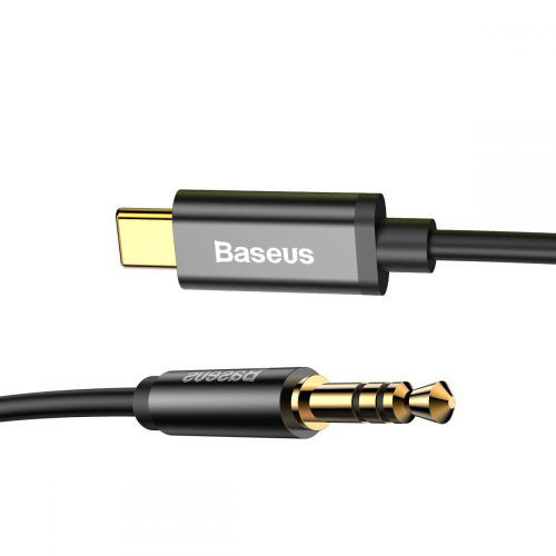 BASEUS - CABO TYPE-C P/ JACK 3.5 BLACK