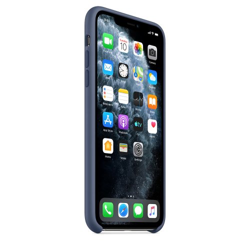 CAPA APPLE IPHONE 11 PRO MAX  SILICONE ALASKAN BLUE - MX032ZM/A (EMBALAGEM DANIFICADA)