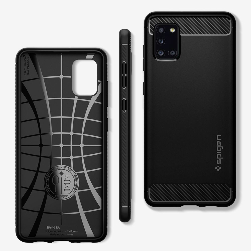 CAPA SPIGEN RUGGED ARMOR GALAXY A31 BLACK (ACS00878)