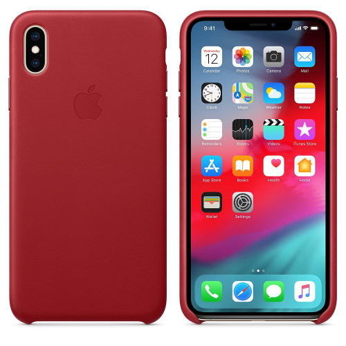 CAPA APPLE IPHONE XS MAX LEATHER RED  - MRWQ2ZM/A (EMBALAGEM DANIFICADA)