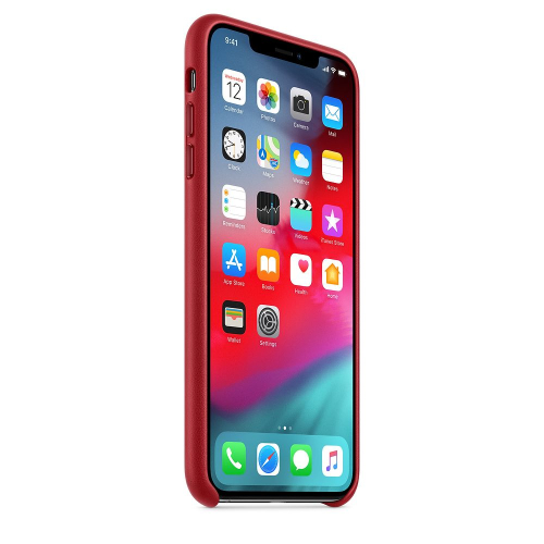 CAPA APPLE IPHONE XS MAX LEATHER RED  - MRWQ2ZM/A (EMBALAGEM DANIFICADA)