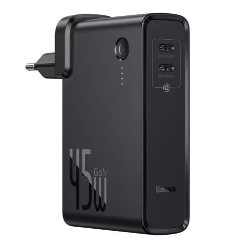 POWER STATION BASEUS GaN 2in1 QC10W 10000mAh BLACK (PPNLD-F01)