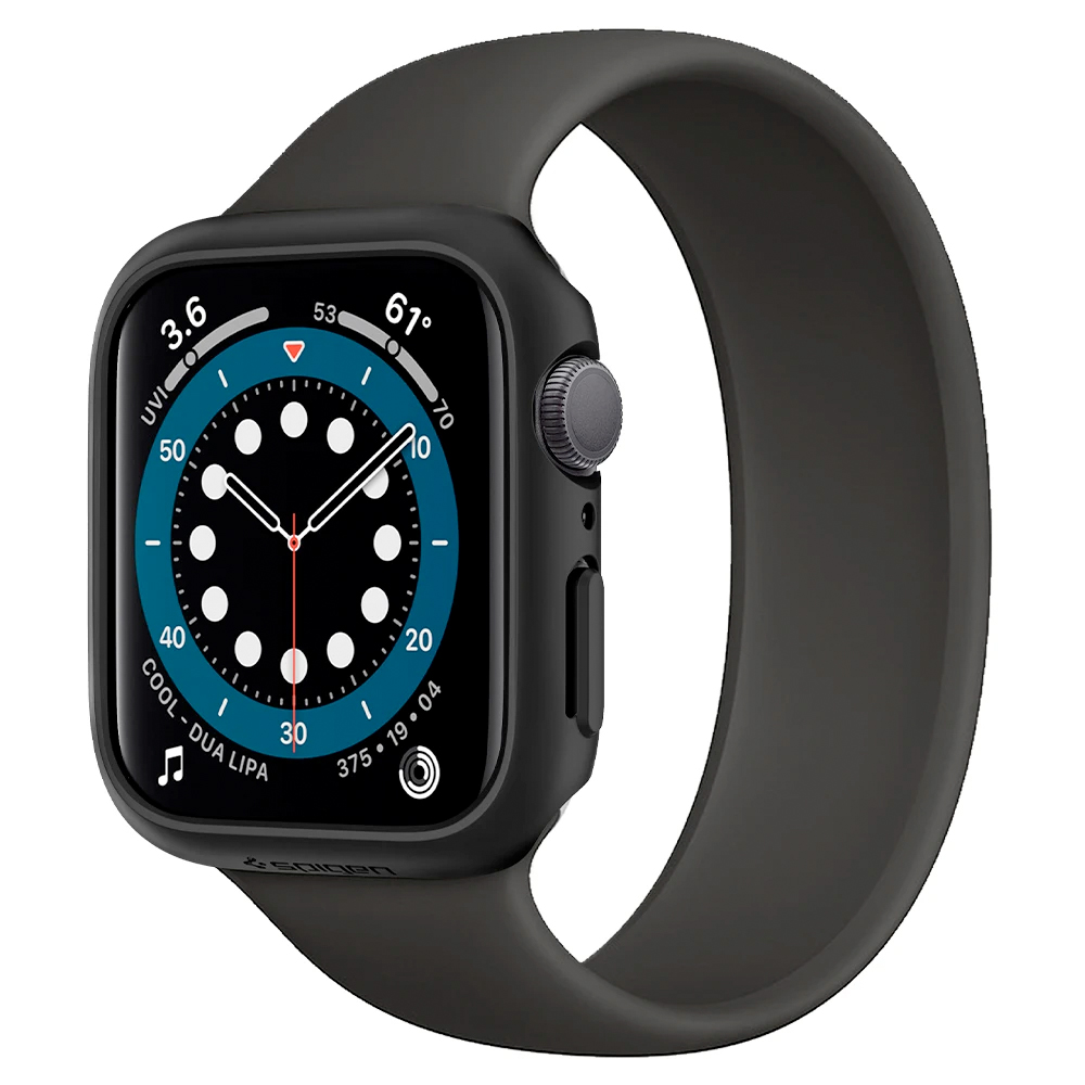 CAPA SPIGEN THIN FIT BLACK APPLE WATCH 4/5/6/SE 40MM (061CS24484)