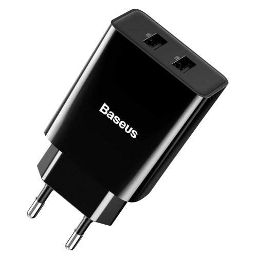 CARREGADOR BASEUS SPEED MINI DUAL USB 2.1A  10.5W (CCFS-R01) BLACK
