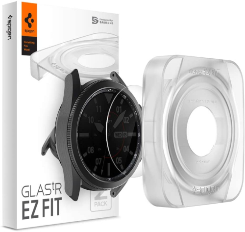 PELICULA VIDRO SPIGEN EZ FIT C/APLICADOR GALAXY WATCH 3 45MM  (2 UN)
