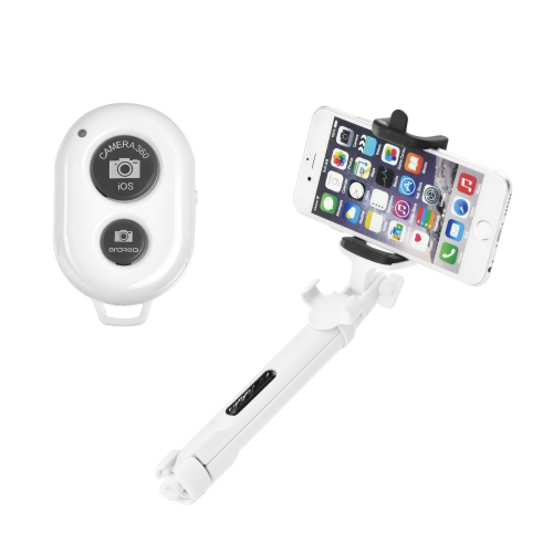 SELFIE STICK BLUN TRIPOD E CONTROLO REMOTO BLUETOOTH WHITE 